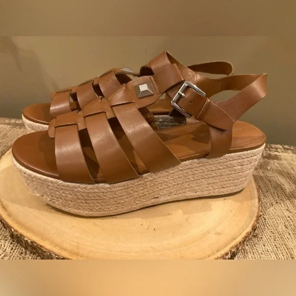 Woman's Sandals Marc‎ Fisher Joven Espadrille Wedge Sandal Size 10 Brown New - Picture 7 of 16